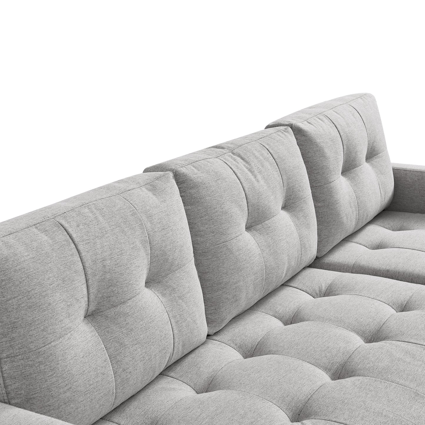 Stagecoach 87" 2 Piece Upholstered Tufted Reversible Sectional with Ottoman