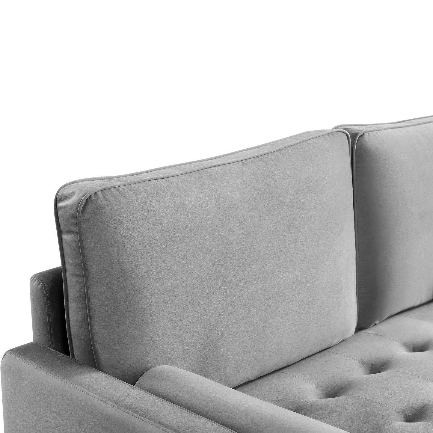 Dixie 69" Upholstered Square Arm Velvet Loveseat