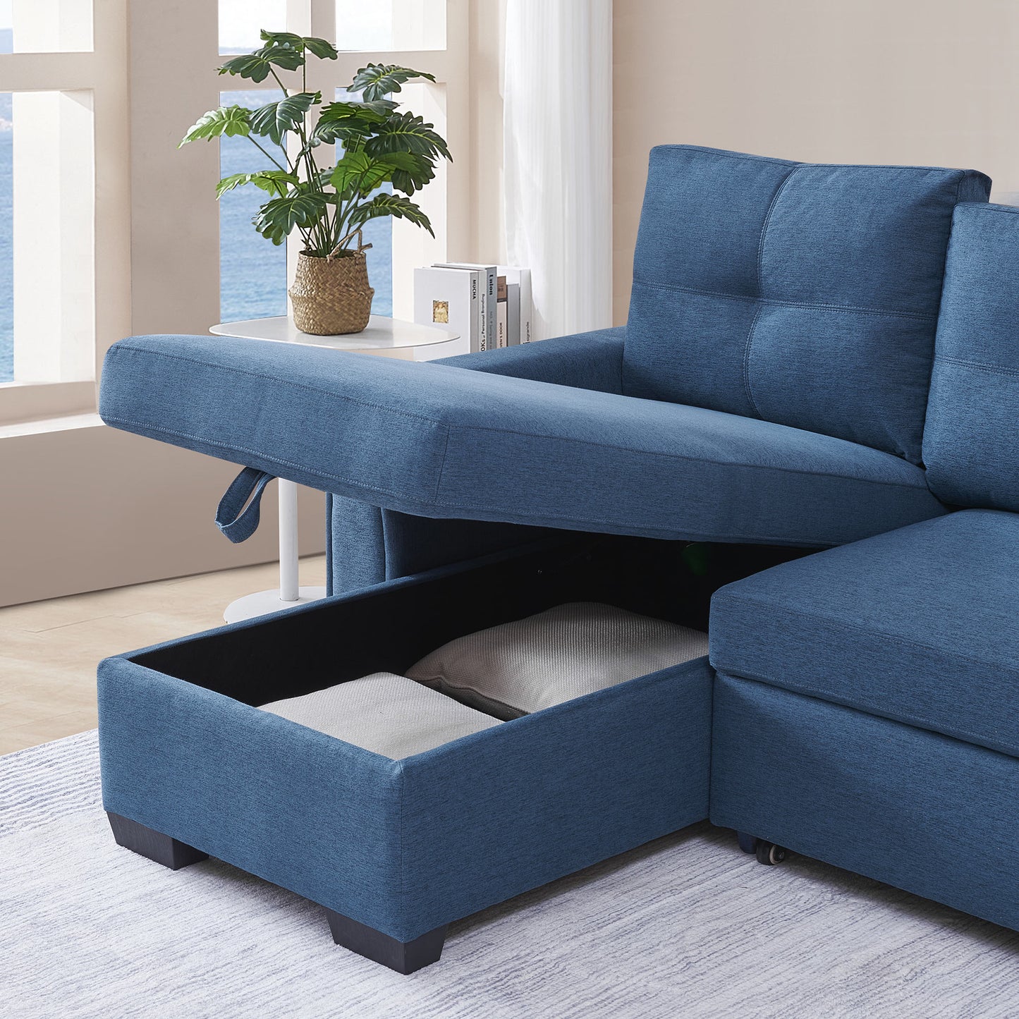 Mammoth 92" Sleeper Sectional Sofa Bed