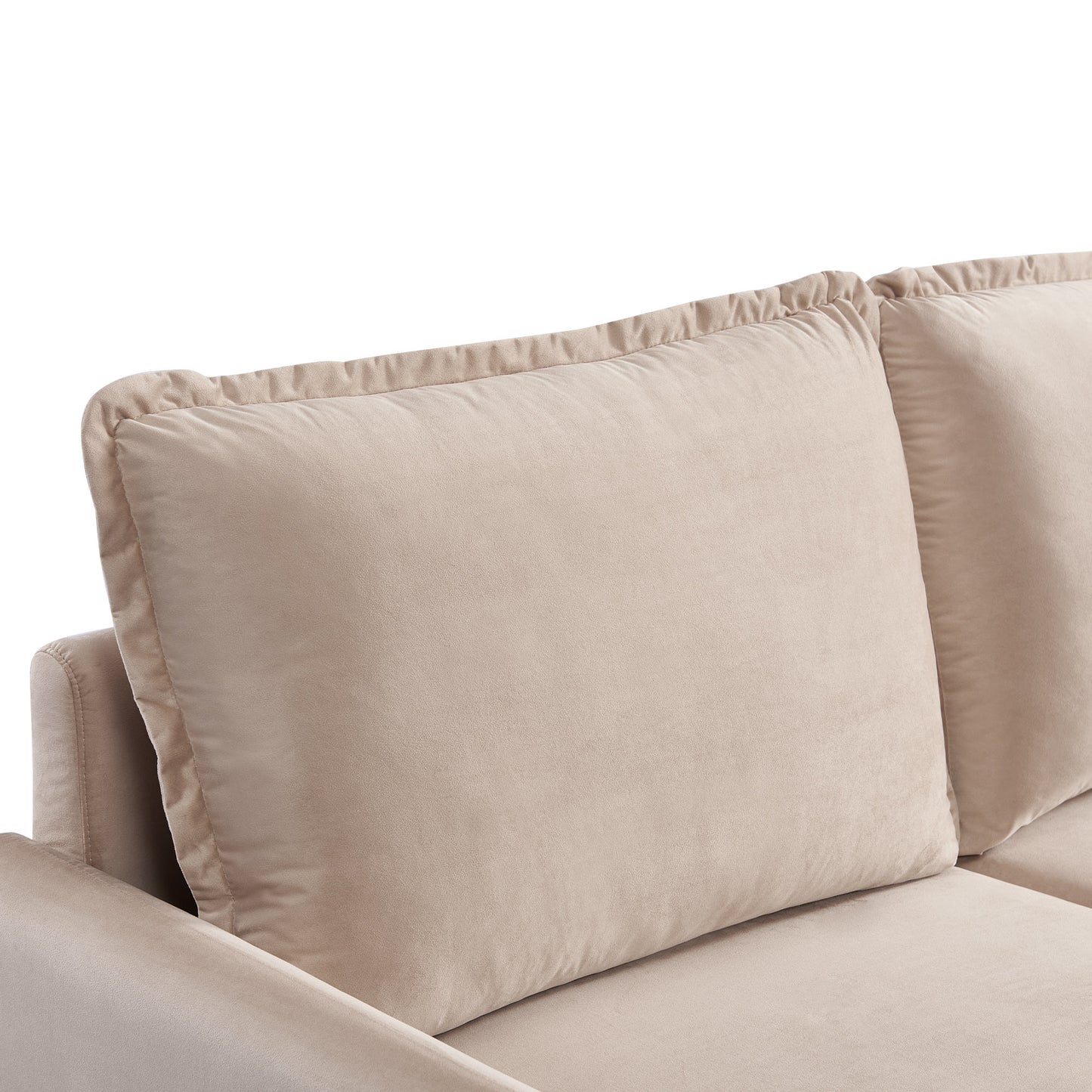 Zephyr 57" Upholstered Velvet Cambered Arm Loveseat