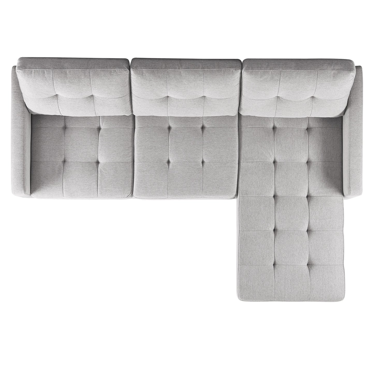 Stagecoach 87" 2 Piece Upholstered Tufted Reversible Sectional with Ottoman