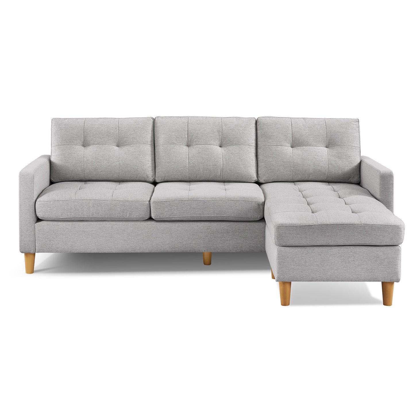 Stagecoach 87" 2 Piece Upholstered Tufted Reversible Sectional with Ottoman