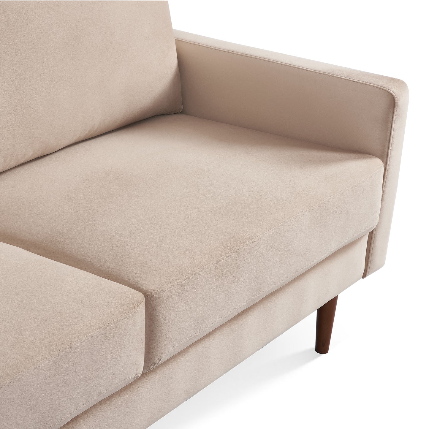 Lovelock 57" Upholstered Square Arm Velvet Loveseat