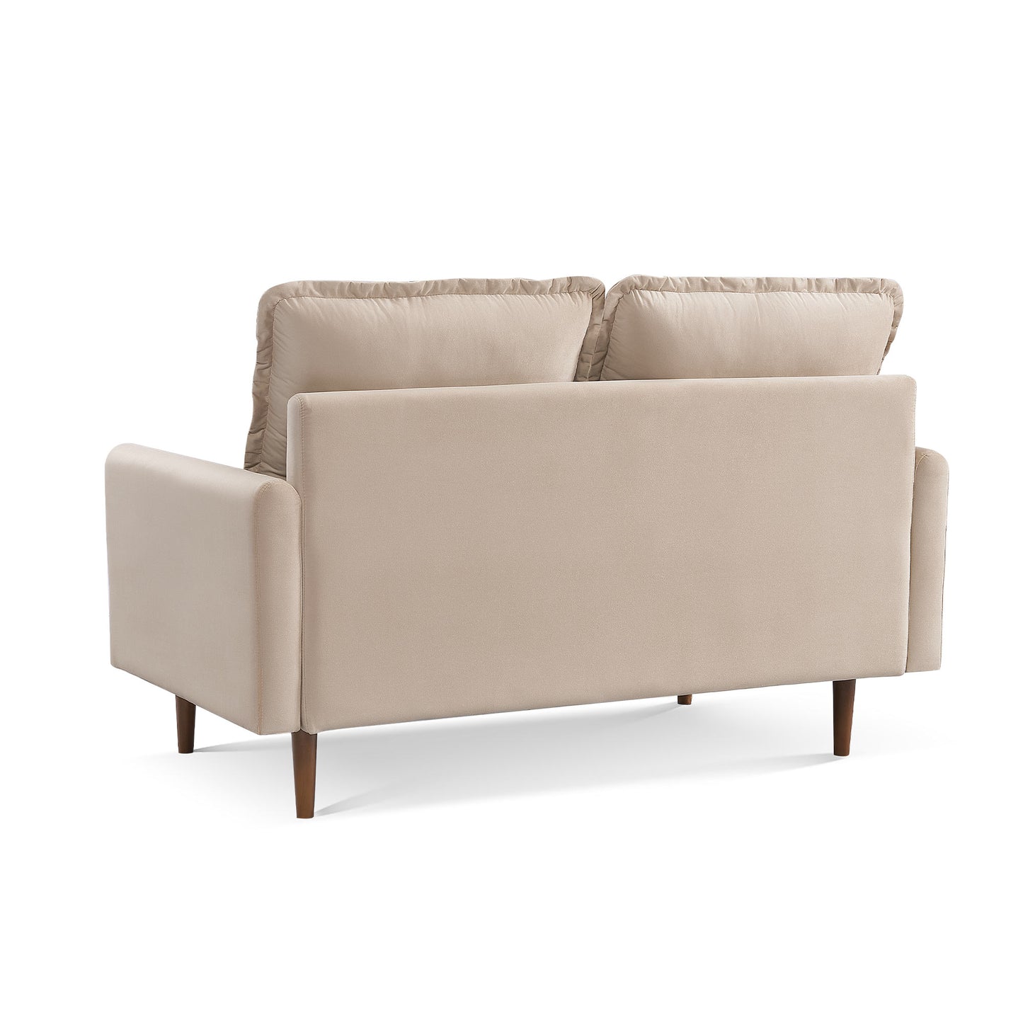 Zephyr 57" Upholstered Velvet Cambered Arm Loveseat